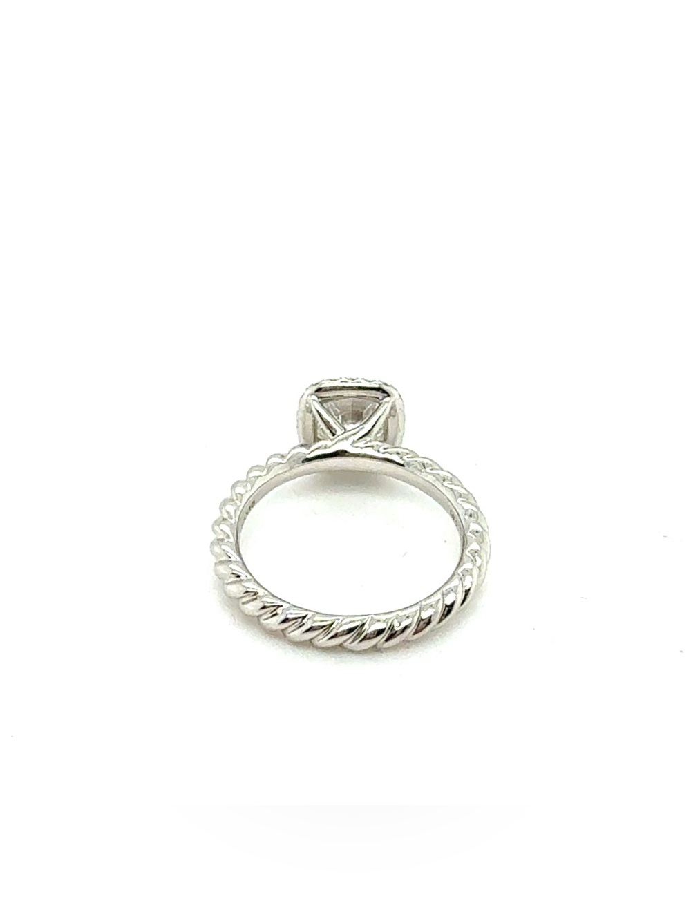 David Yurman Cable Petite Halo engagement ring. - Picture 9 of 13